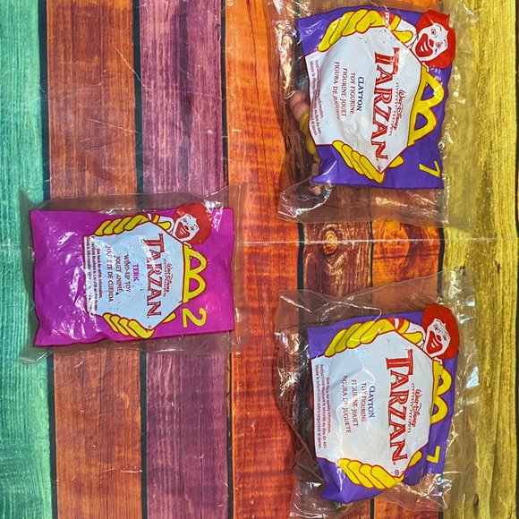 Disney McDonalds Tarzan Toy Lot Bundle - Set of 9 - Picture 7 of 10